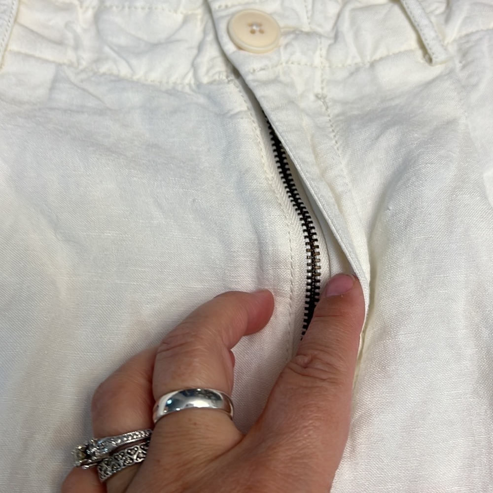 MADEWELL LINEN BLEND HIGH WAISTED PLEATED TROUSER PANTS - Picture 7 of 16
